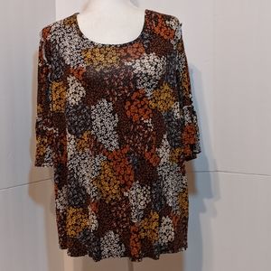 C Est 1946 Women's Floral Top 18W